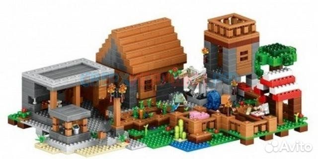 Лего майнкрафт деревня