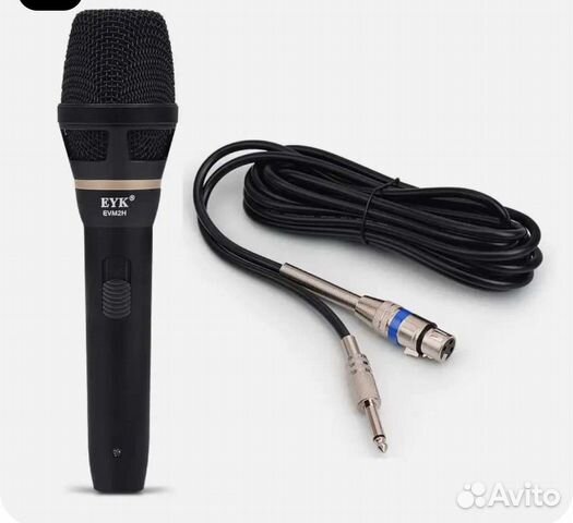 Проводной микрофон EYK EVM2 для караоке с кабелем