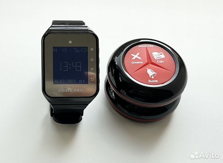 Кнопка вызова официанта Счет, Вызов, Отмена