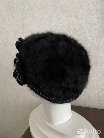 Кепка-шапка женская. Пушистая ангора. Утепленная