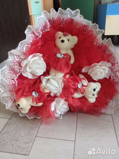 Букет с мишками