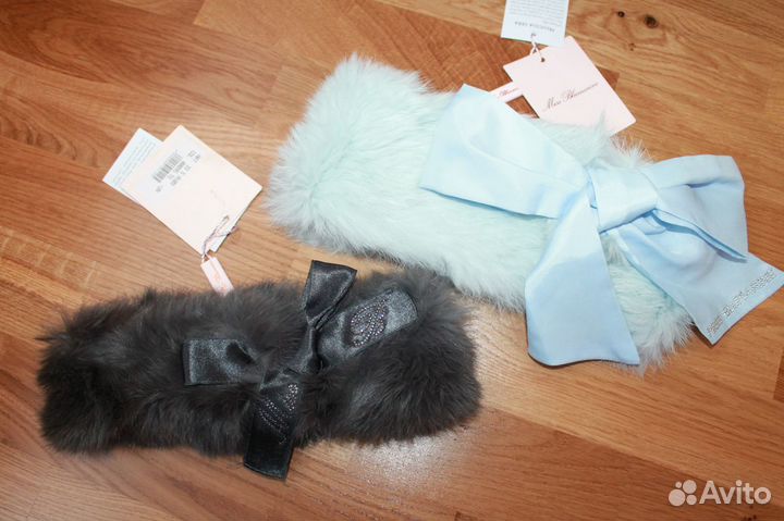 Blumarine новые меховые воротнички с бантиками