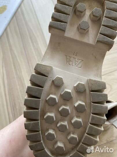 Ботинки zara 31 бежевые