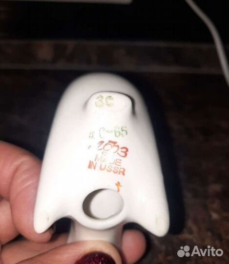 Фарфоровые статуэтки СССР Солонка Птичка