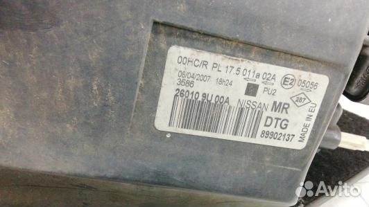 Фара правая nissan note E11 (89U13MU01)