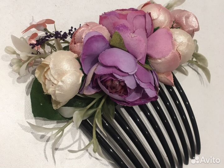 Новые Заколка-гребень и Заколка-брошь Цветы