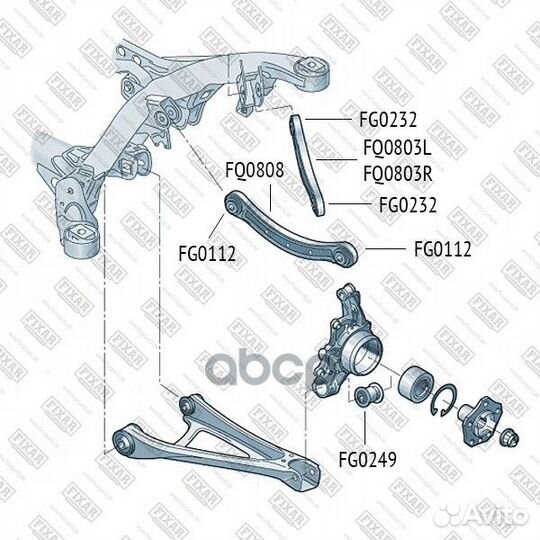 Рычаг подвески audi Q7 06/VW Touareg 02- FQ0808