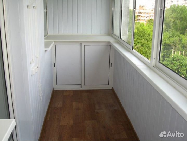 Остекление холодное с отделкой