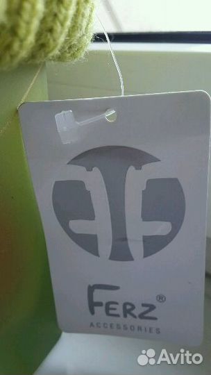 Шапка/шерсть с меховым помпоном Новая+шарф