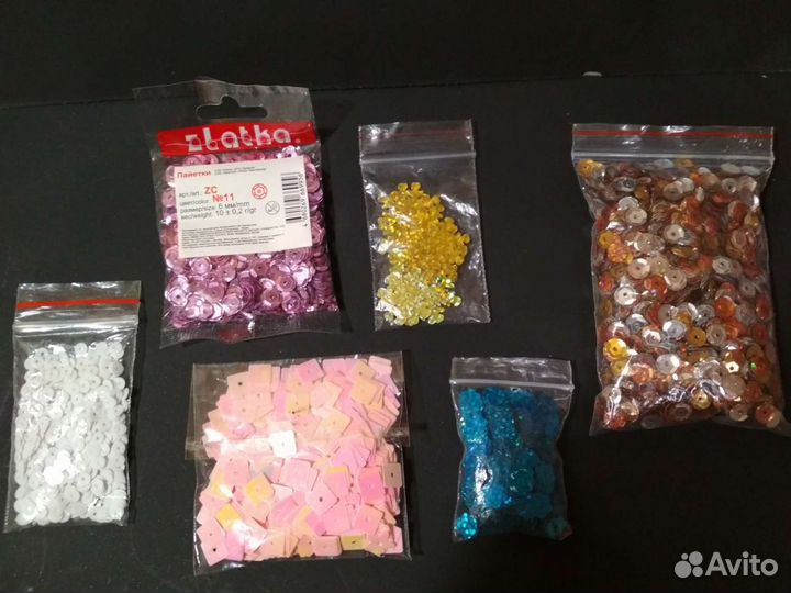 Пайетки бисер глазки для кукол нос снеговика