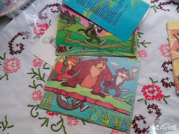 Кот рыболов и ну погоди открытки СССР