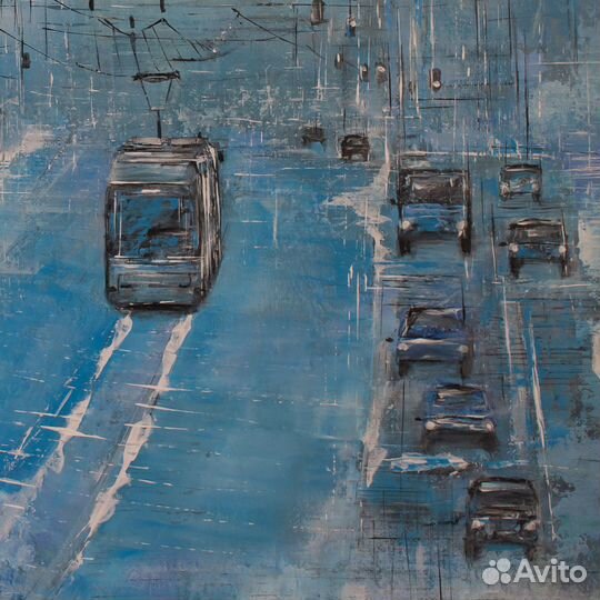 Городской пейзаж No.8, 40x40 см, картина