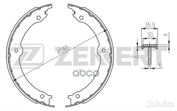 Колодки торм. бараб. задн. Lexus LX (URJ) 07