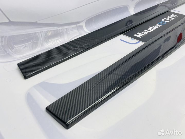 Лезвия на пороги BMW F80 F82 MP Сухой карбон