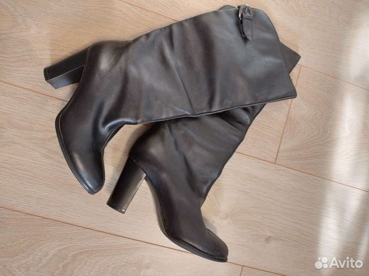 Сапоги осенние 36 натуральная кожа