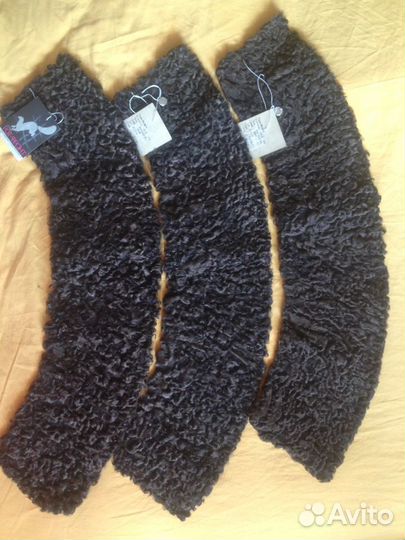 Воротник каракуль размер 56 цвет сур-3 штуки