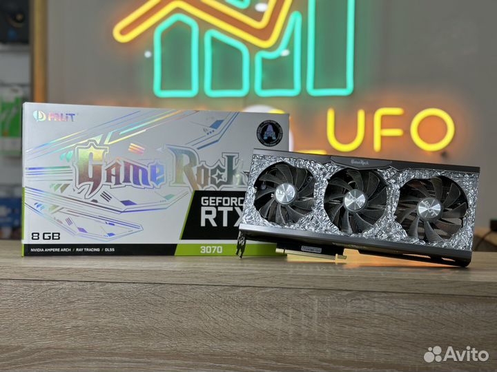 Видеокарта Palit RTX 3070 GameRock с коробкой