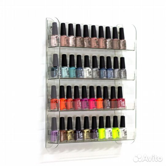 Полка для гель лаков на стену 308х370х62 мм 4 ярус