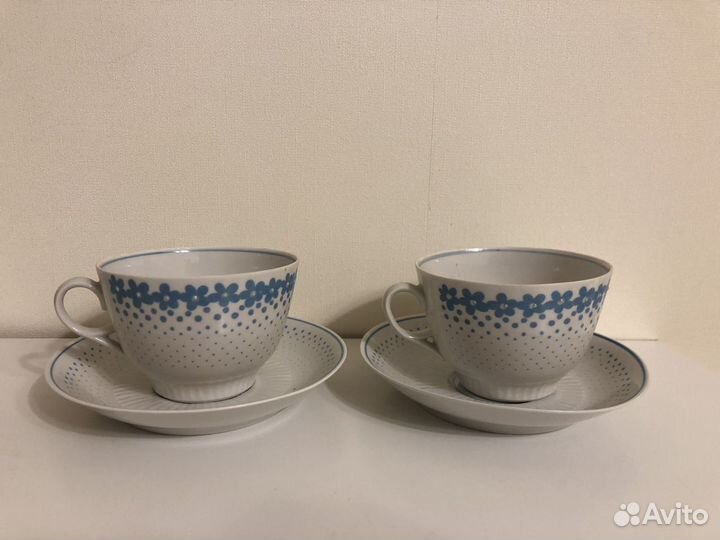 Чашки рижского фарфора СССР