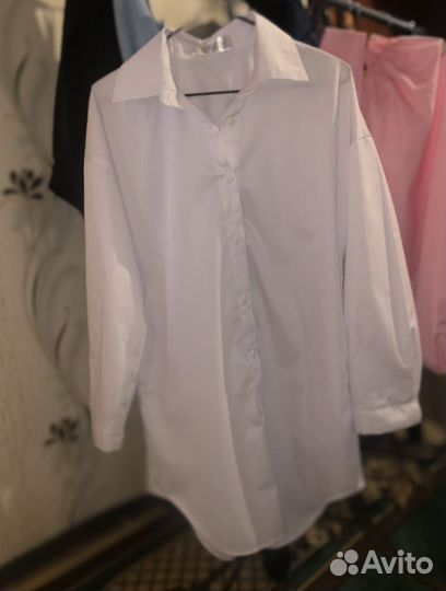 Платье рубашка 42-44 размера, оверсайз. Новая