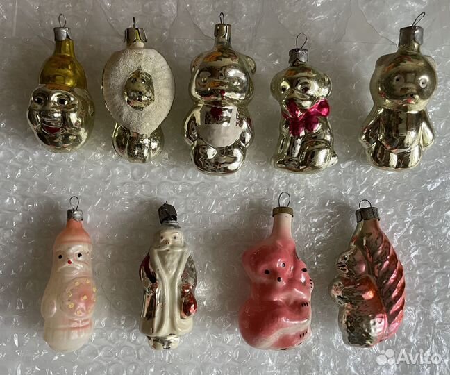 Ёлочные игрушки животные и человечки