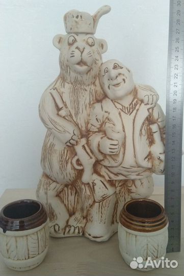 Подарочный набор из керамики (штоф и 6 рюмок)