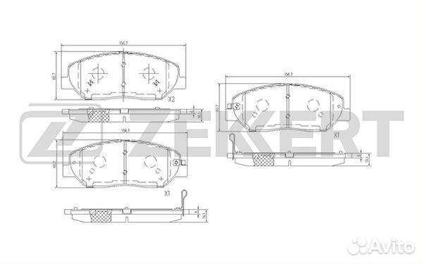 Колодки торм. диск. перед Hyundai Santa F