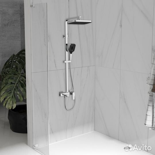 Душ. система хром 315x210мм смесит. Vincea Cube V