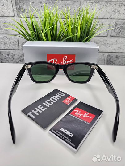 Очки Ray Ban Wayfarer 2140 Зеленое Стекло
