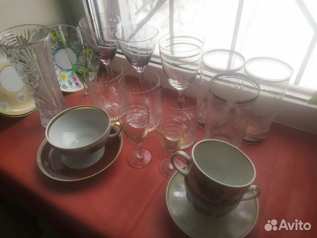 Посуда для добора СССР Чашки фужеры стаканы ваза
