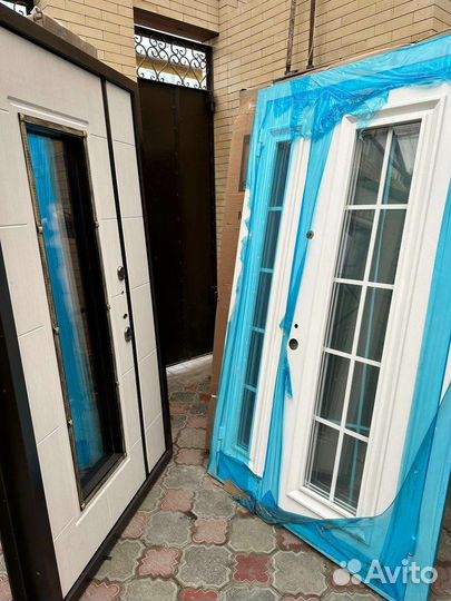 Двери входные металлические двухстворки