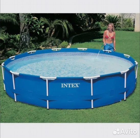 Новый Каркасный бассейн intex 305x76