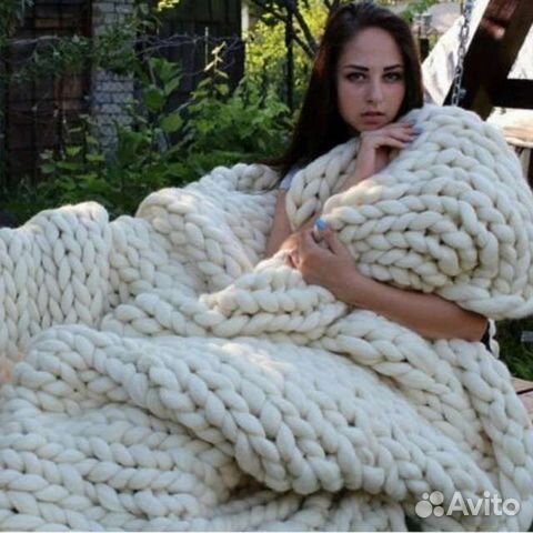 Пряжа мериносов для вязания пледов