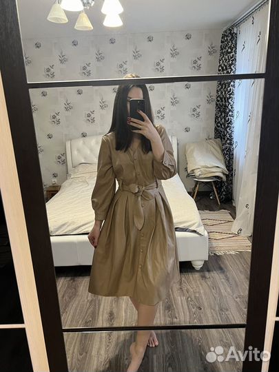 Платье женское из эко кожи