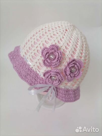 Шляпка панамка для девочки