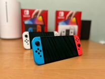 Nintendo Switch oled новая прошитая + игры