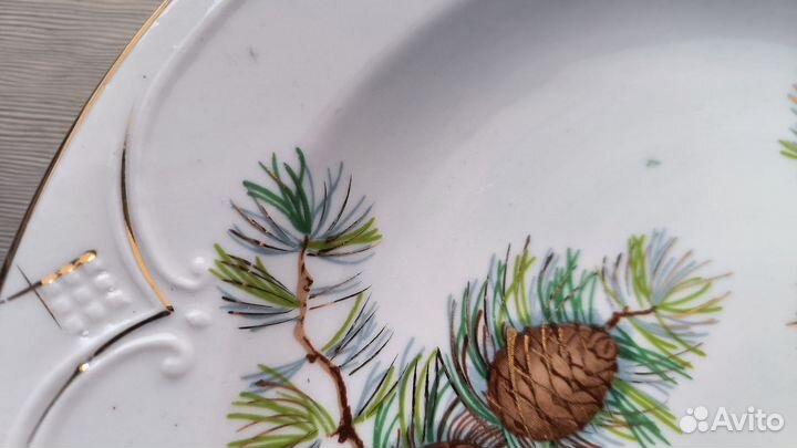 Блюдо с шишками тарелка Хайта 30 см,цена за оба