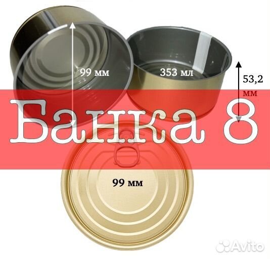 Консервная банка и крышка ключ