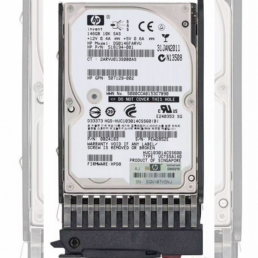 [DG0146FARVU] Жесткий Диск Hp 146gb Sas 2,5" Hdd Dg0146farvu