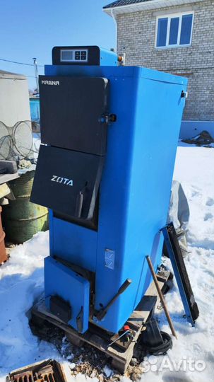 Твердотопливный котел, 1сезон, почти новый