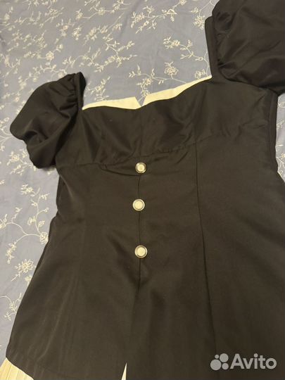 Платье lichi вечернее черно-белое S