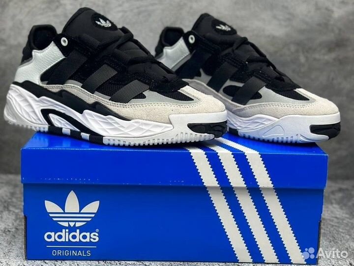 Кроссовки Adidas Niteball Black White (36-45)