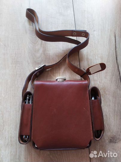 Фляга в кожаном чехле 0,5 л, новая