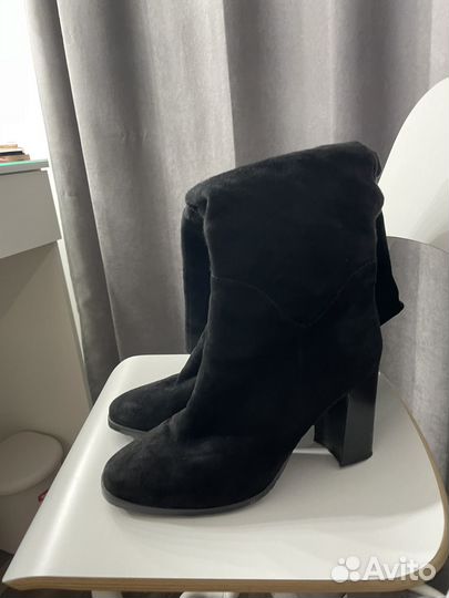 Сапоги замшевые зимние женские 39