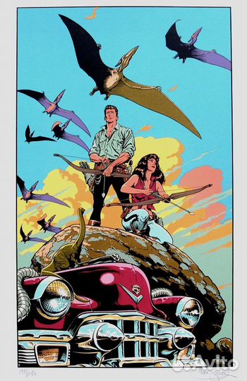 Изображение комикс с автографом автора. США