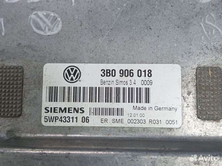 Эбу Двигателя Пассат Б5 1.6 ANA 3B0906018