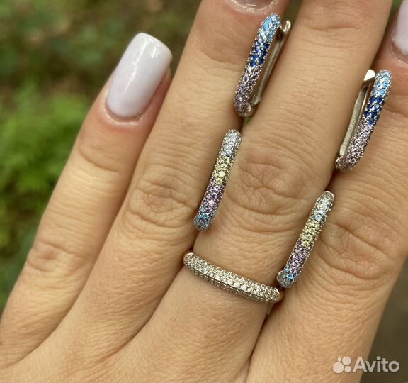 Серьги серебро 925