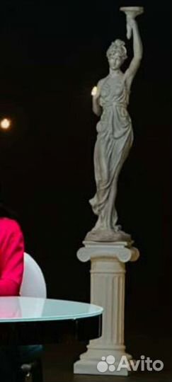 Девушка с факелом 145см. Статуя Торшер Светильник