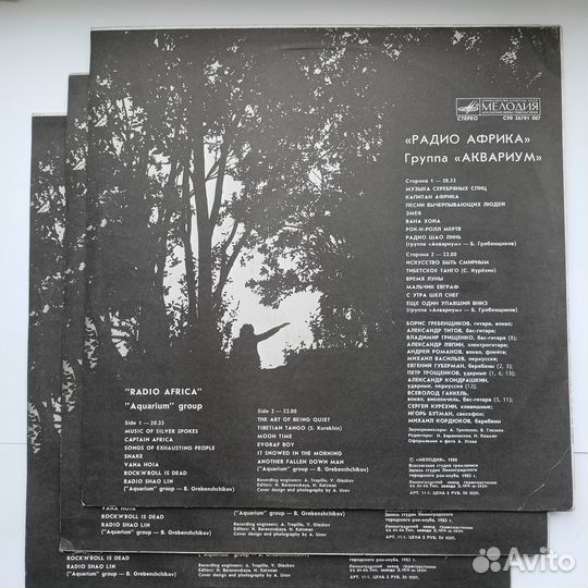 Виниловая пластинка Аквариум - Радио Африка Mint