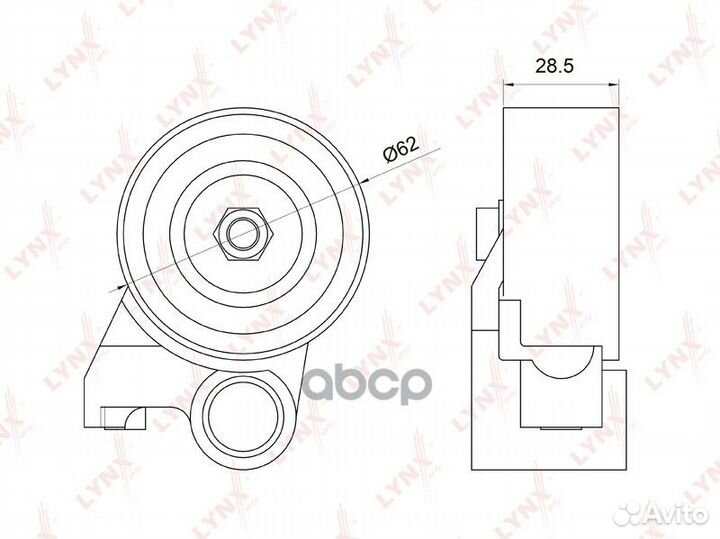 PB-1072 Натяжной ролик / грм lynxauto PB-1072 L